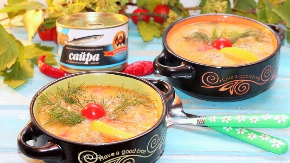 Суп с рыбными фрикадельками