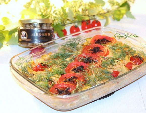 Запеканка с овощами и шпротами Запеканка с овощами и шпротами