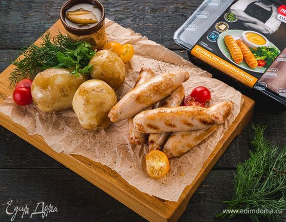 Оригинальные колбаски с луковым соусом Оригинальные колбаски с луковым соусом