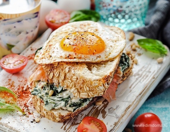 Сытный утренний сэндвич