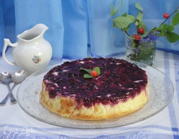 Творожно-ванильная запеканка с вишней Творожно-ванильная запеканка с вишней