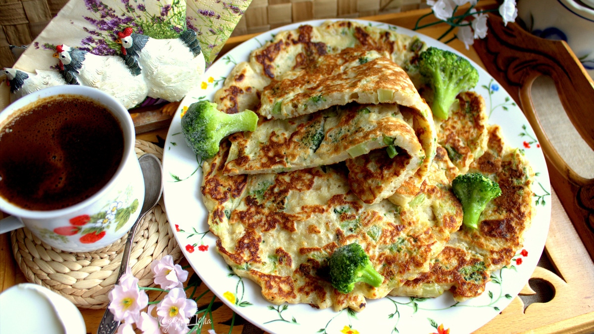 Овсяные блины с брокколи