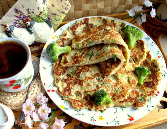 Овсяные блины с брокколи