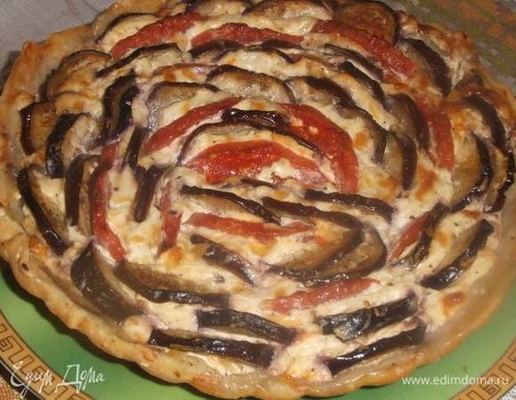 Киш творожный с овощами