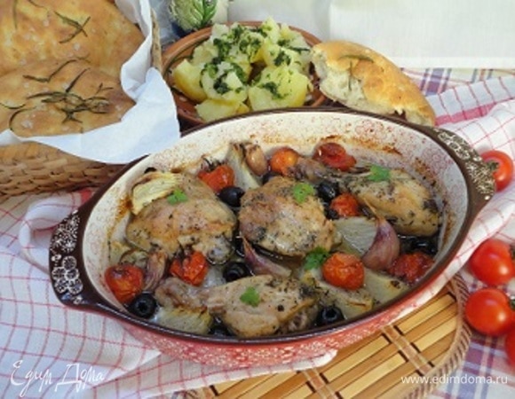 Куриные бедра по-средиземноморски
