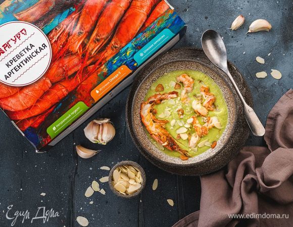 Суп-пюре из брокколи с креветками Суп-пюре из брокколи с креветками