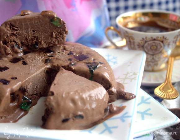 Шоколадное мороженое с мармеладом