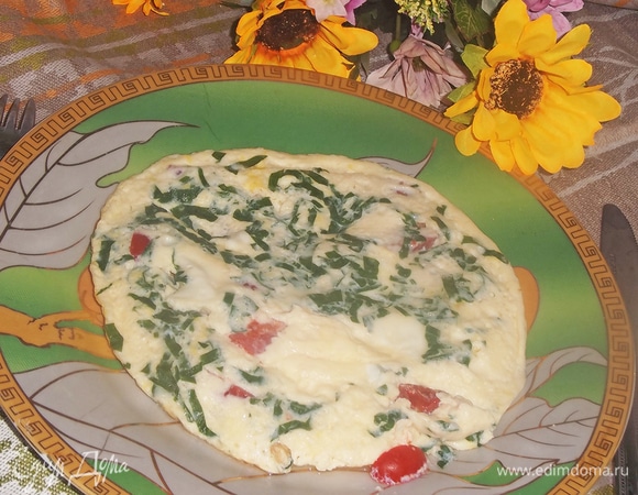 Омлет на курином бульоне