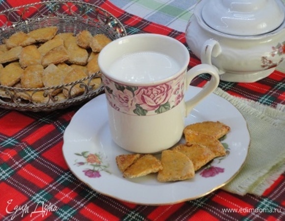 Тонкое печенье из овсяных хлопьев Тонкое печенье из овсяных хлопьев