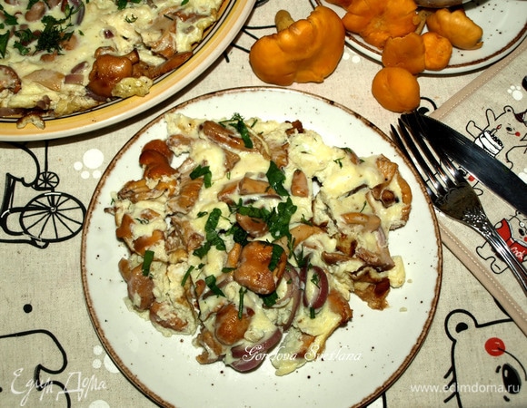 Омлет с лисичками от Петсона и Финдуса