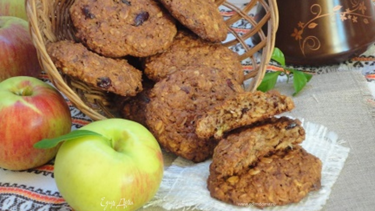 Овсяное печенье с клюквой и шоколадом