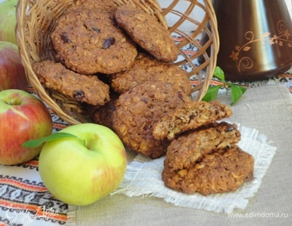 Овсяное печенье с клюквой и шоколадом Овсяное печенье с клюквой и шоколадом