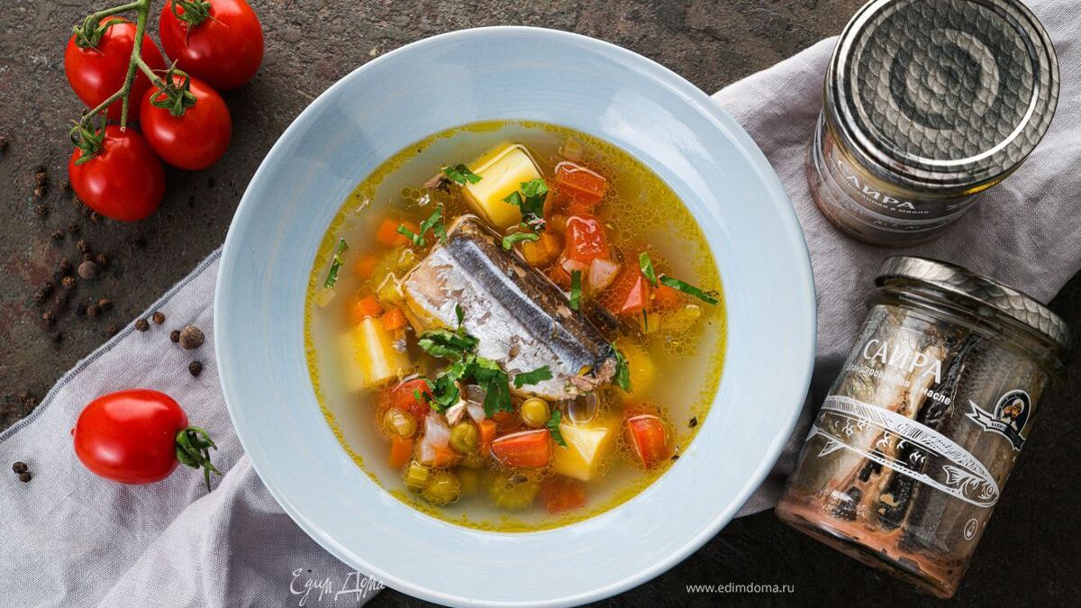 Суп из консервированной сайры