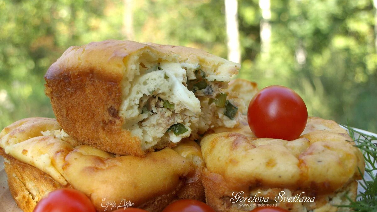 Заливные мини-пироги с горбушей