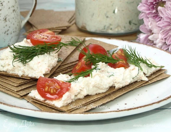 Крем-фиш с кальмаром и креветками