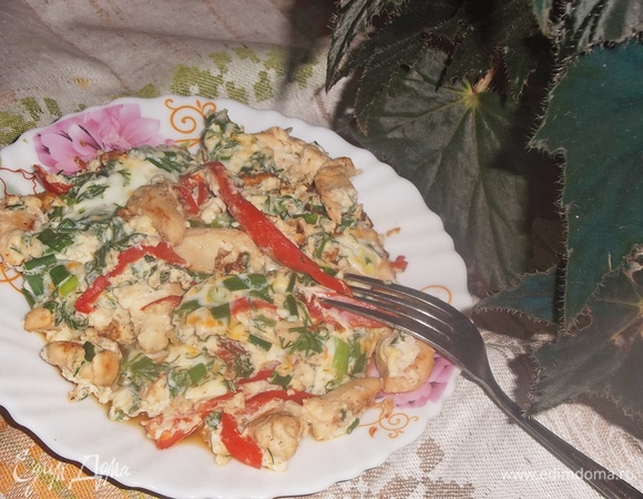 Омлет с курицей