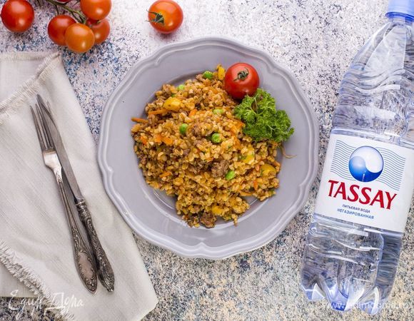 Булгур с мясом и овощами