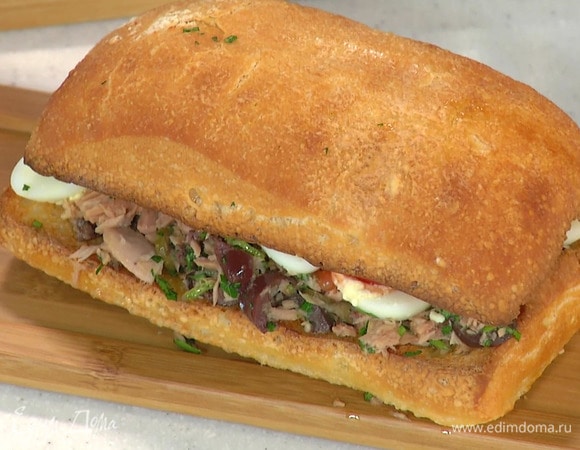 Cалат Pan Bagnat в чиабатте