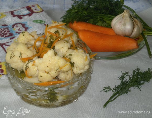 Цветная капуста в остром маринаде Цветная капуста в остром маринаде