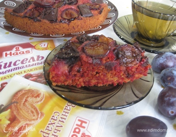 Кекс свекольный «Слива в шоколаде»