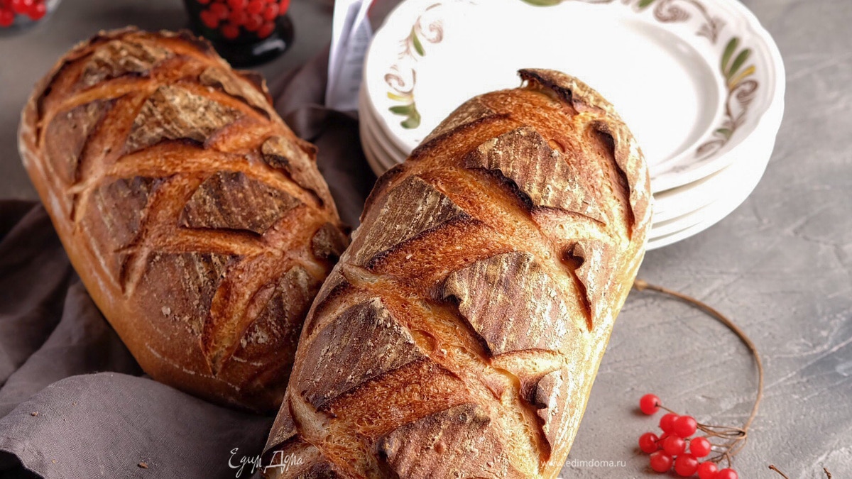 Пшеничные батоны на закваске