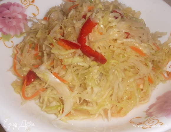 Квашеная капуста с болгарским перцем