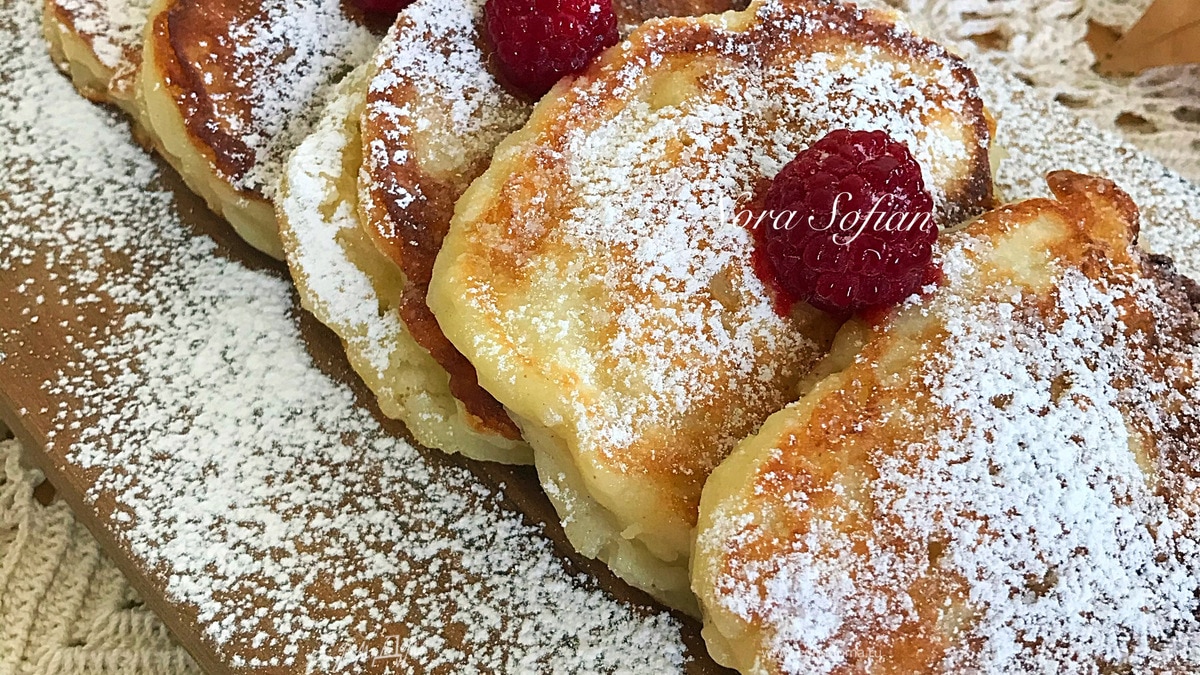 Оладьи с яблоками