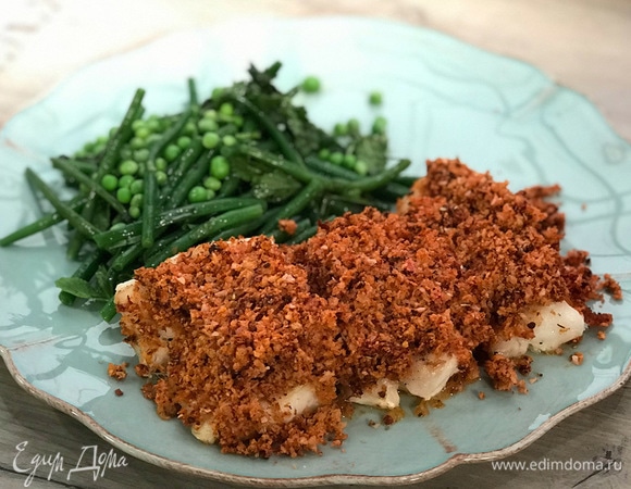 Треска под хрустящей крошкой