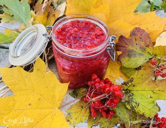 Калина с сахаром без варки Калина с сахаром без варки