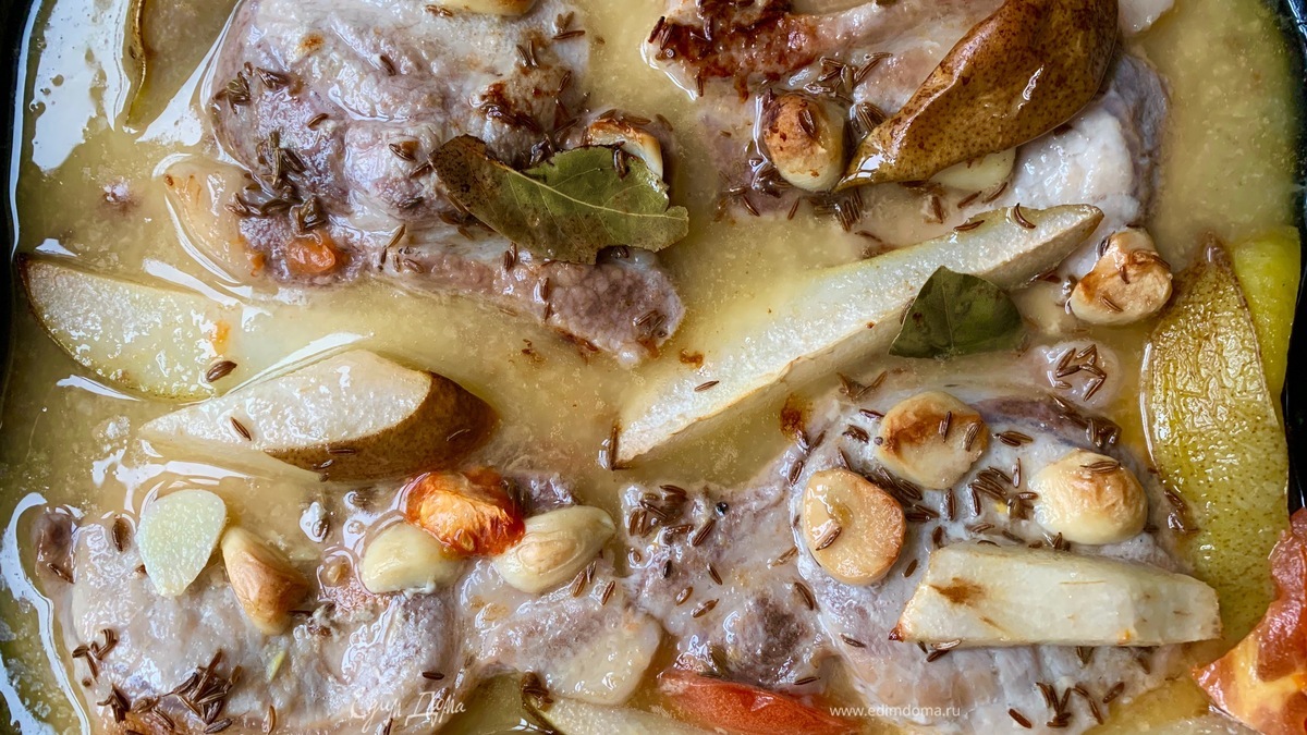 Свинина в шампанском