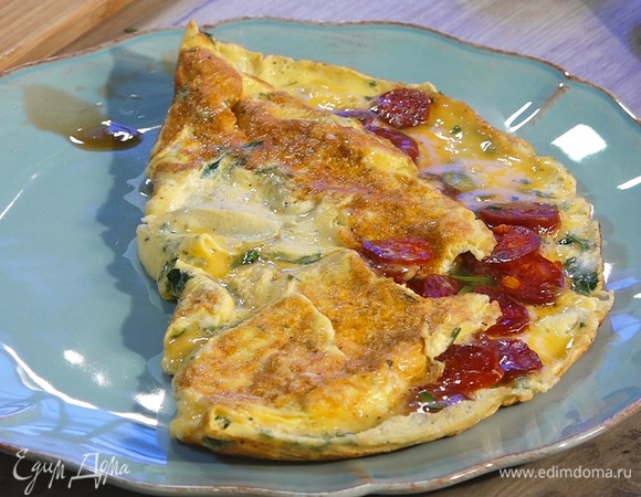 Омлет с чоризо и петрушкой