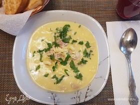 Нежный крем-суп с макаронами