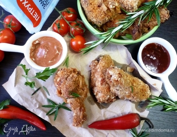 Куриные хрустящие крылышки в духовке Куриные хрустящие крылышки в духовке