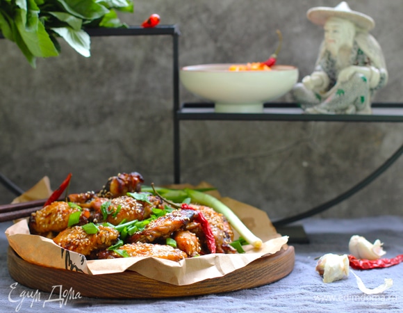 Крылья в китайском маринаде, запеченные на решетке Крылья в китайском маринаде, запеченные на решетке