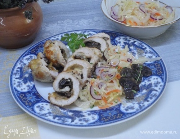 Рулеты из индейки с грибами Рулеты из индейки с грибами