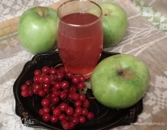 Компот из калины с яблоками Компот из калины с яблоками