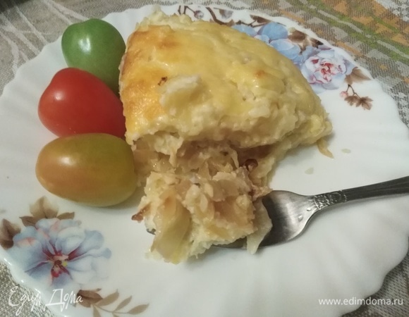 Запеканка из отварного картофеля с капустой Запеканка из отварного картофеля с капустой
