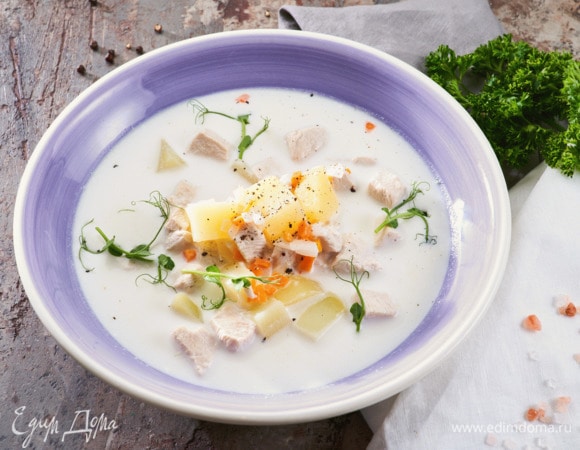 Сливочно-куриный суп