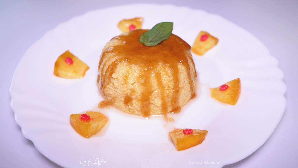 Воздушный фруктовый пудинг