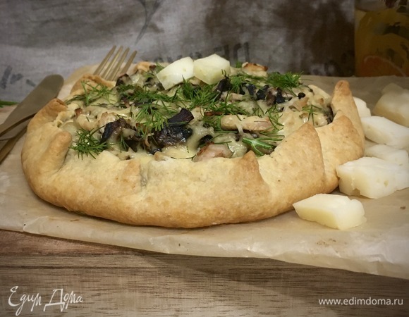 Галета с курицей и грибами 