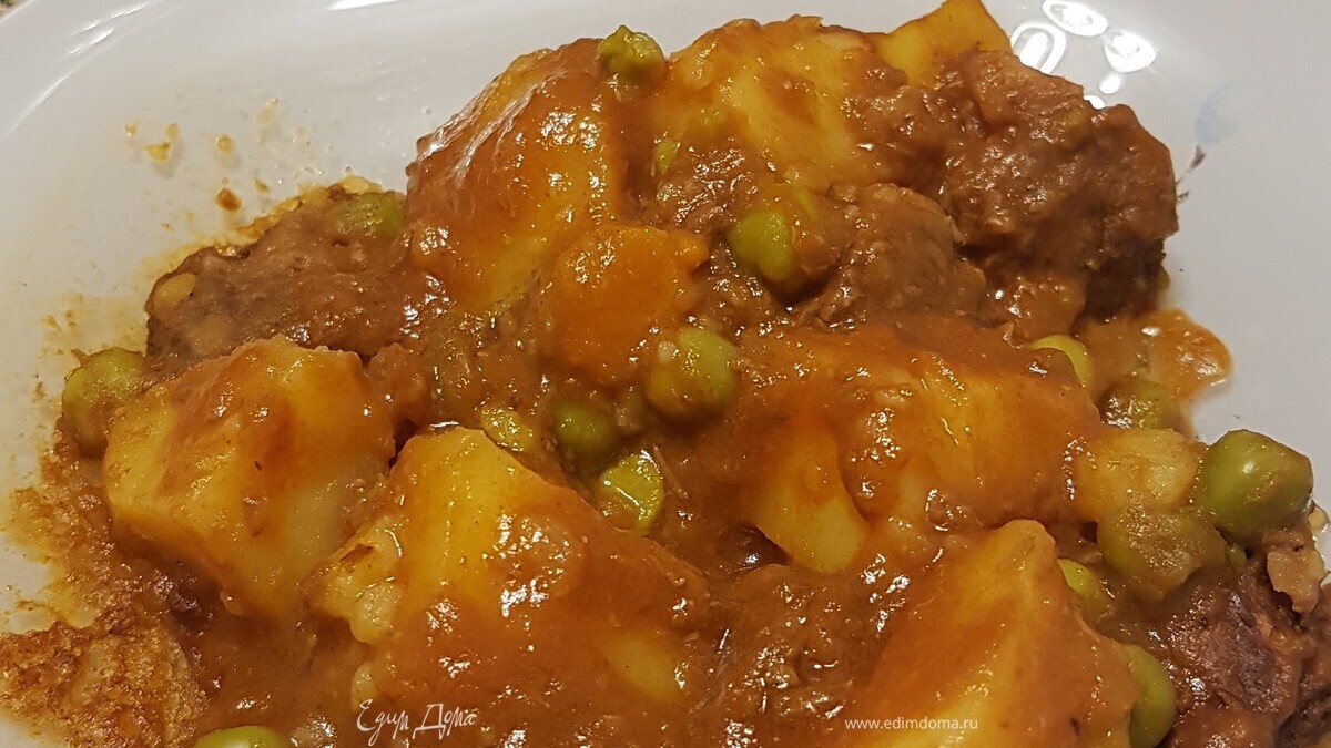 Жаркое из говядины на темном пиве