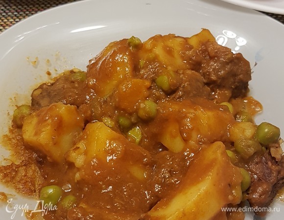 Жаркое из говядины на темном пиве