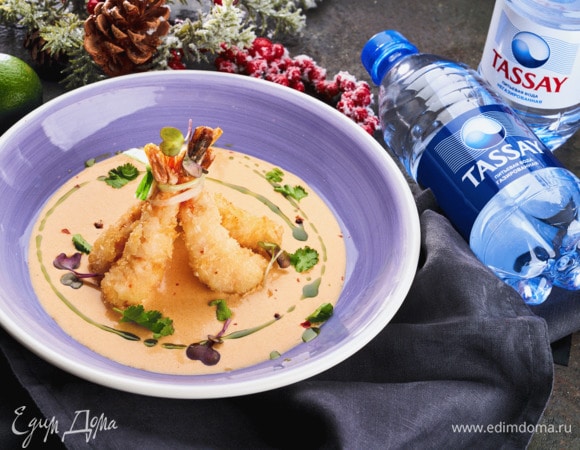 Креветки в темпуре с соусом «Том Ям»