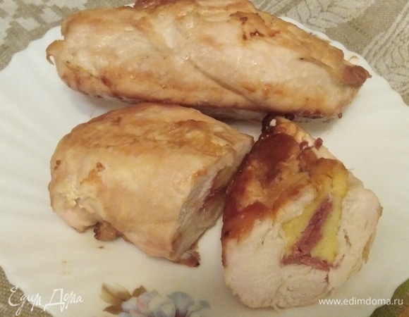 Кордон блю с колбасой и сыром 