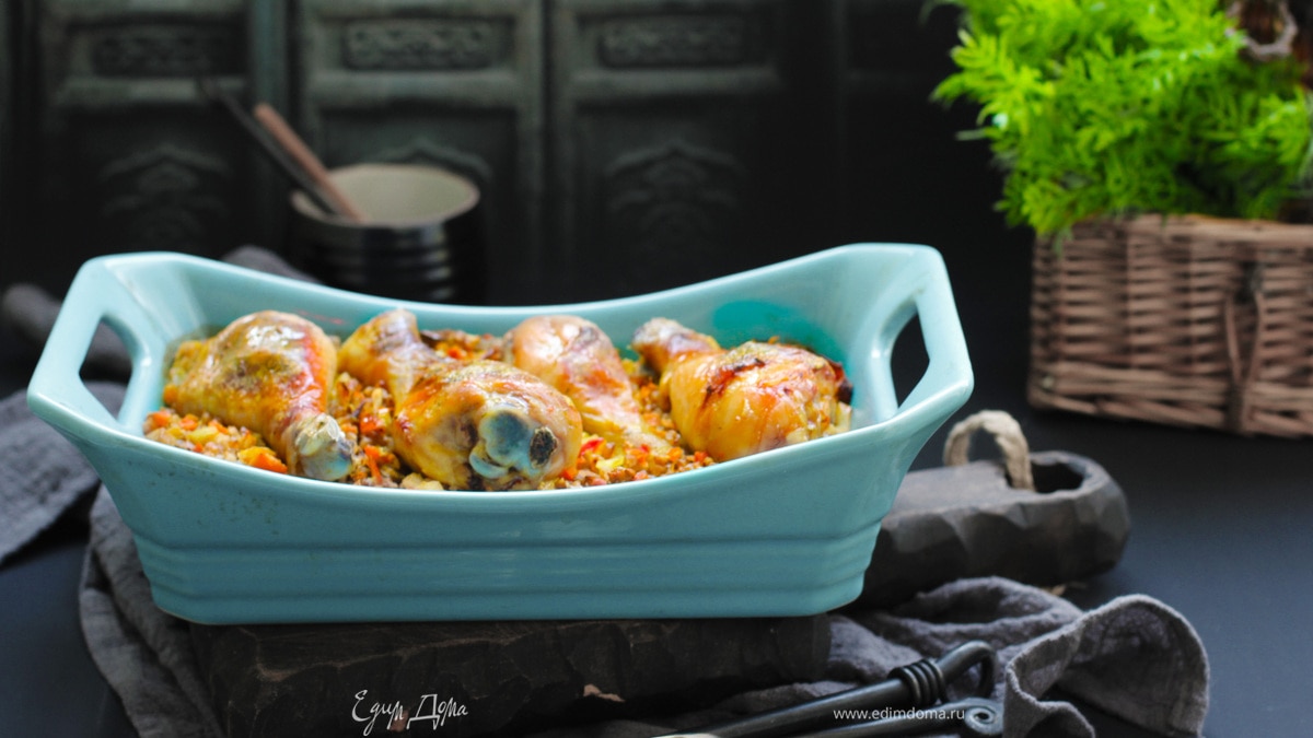 Гречка с курицей и овощами (2 в 1)