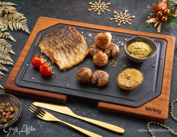 Жареная треска с фисташковым соусом Жареная треска с фисташковым соусом