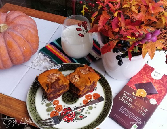 Мраморный тыквенный брауни 