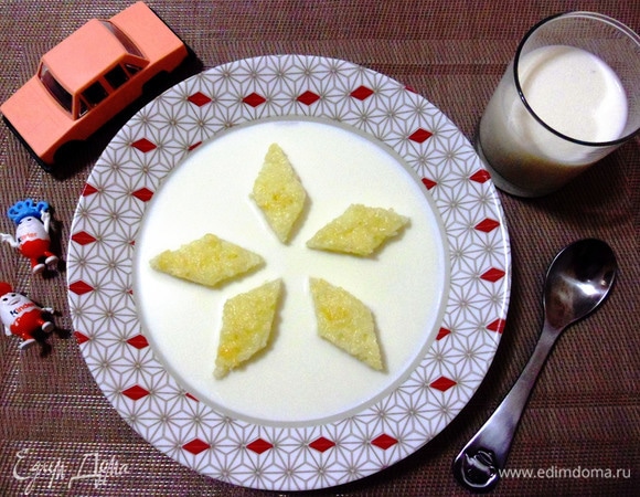 Молочный суп с запеченным рисом