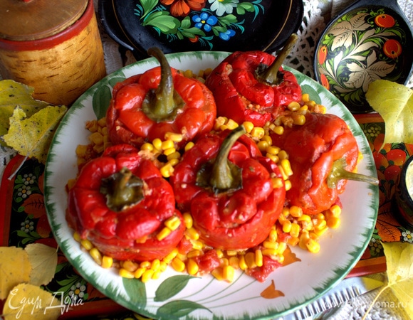 Перцы, фаршированные фрикадельками Перцы, фаршированные фрикадельками