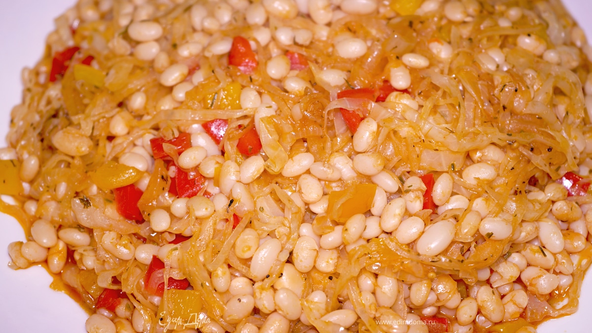 Хрустящая фасоль с овощами